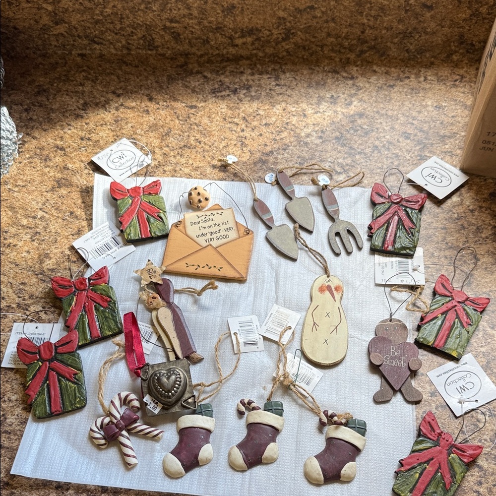 Charming Holiday Ornament Collection with Red and Green Details